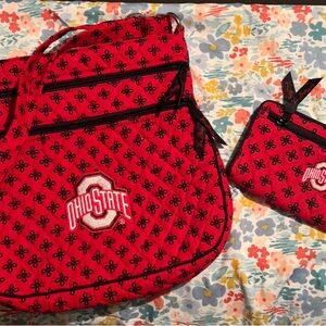 Vera Bradley Ohio State large cross body with matching wallet/wristlet.